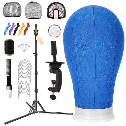 BlueCanvas 22 Inch Wig Mastery Set with Stand and Accessories