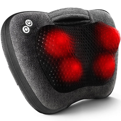 VIKTOR JURGEN Back Massager Neck Massager with Heat Massage Pillow Gifts for Men & Women Electric Shiatsu Back Massager Deep Kneading Shoulder Massager for Full Body MuscleMassage at Home Car