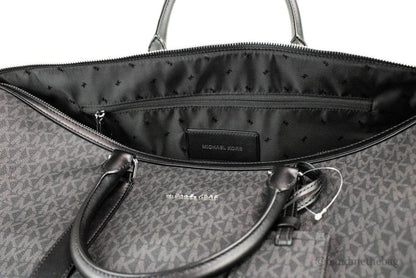 Michael Kors Harrison Signature PVC Duffle Travel Weekender Luggage Bag