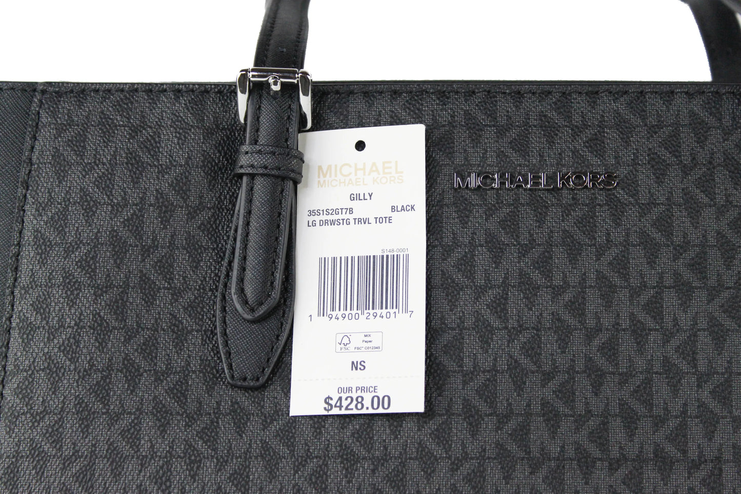 Michael Kors Gilly Signature PVC Travel Drawstring Tote Bag Handbag