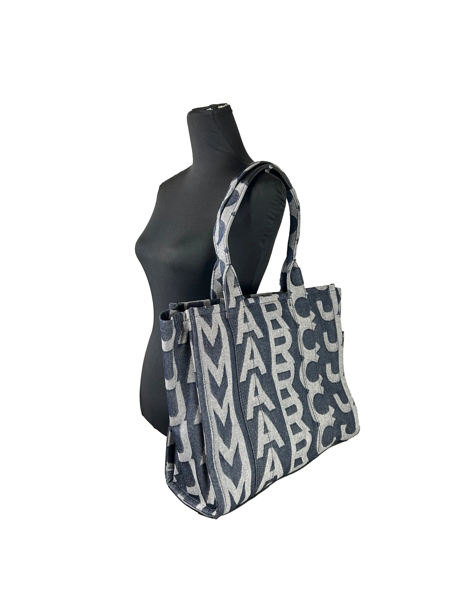 Marc Jacobs Denim Monogram Tote Bag