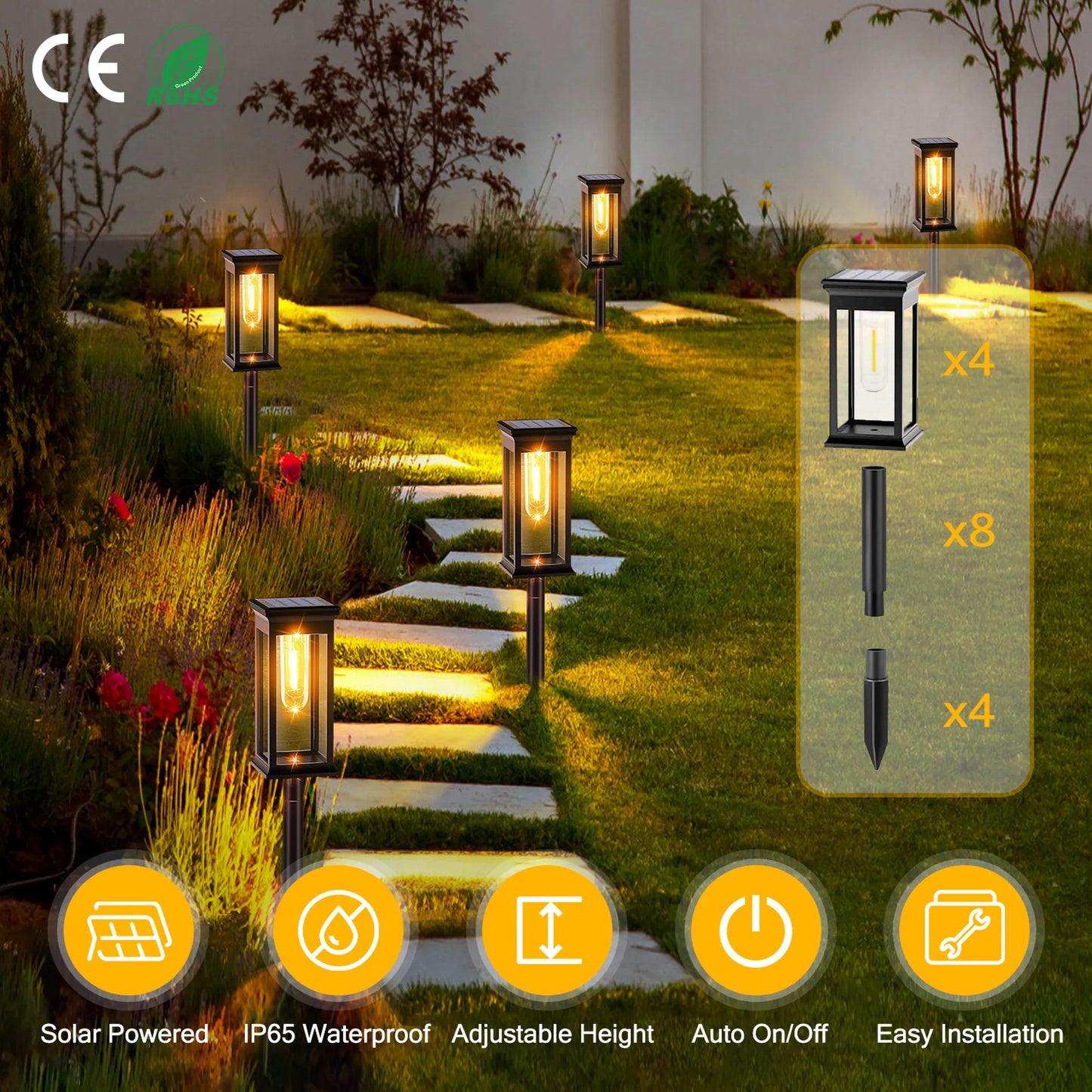 6Pack Solar Powered Stake Light