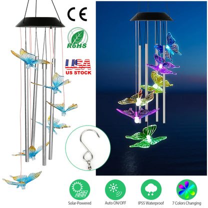 Solar Wind Chime Lights