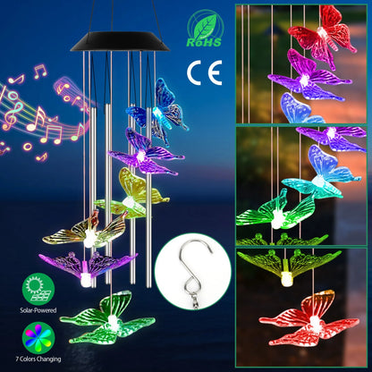 Solar Wind Chime Lights