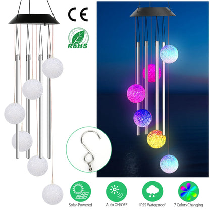 Solar Wind Chime Lights
