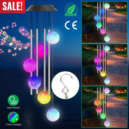 Solar Wind Chime Lights