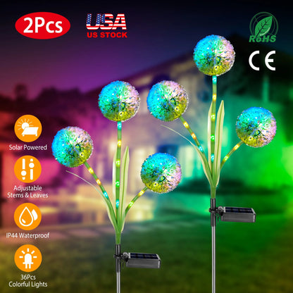 2 Pcs Dandelion Solar Light