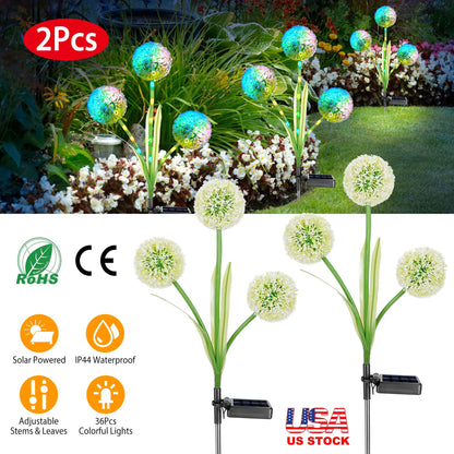 2 Pcs Dandelion Solar Light