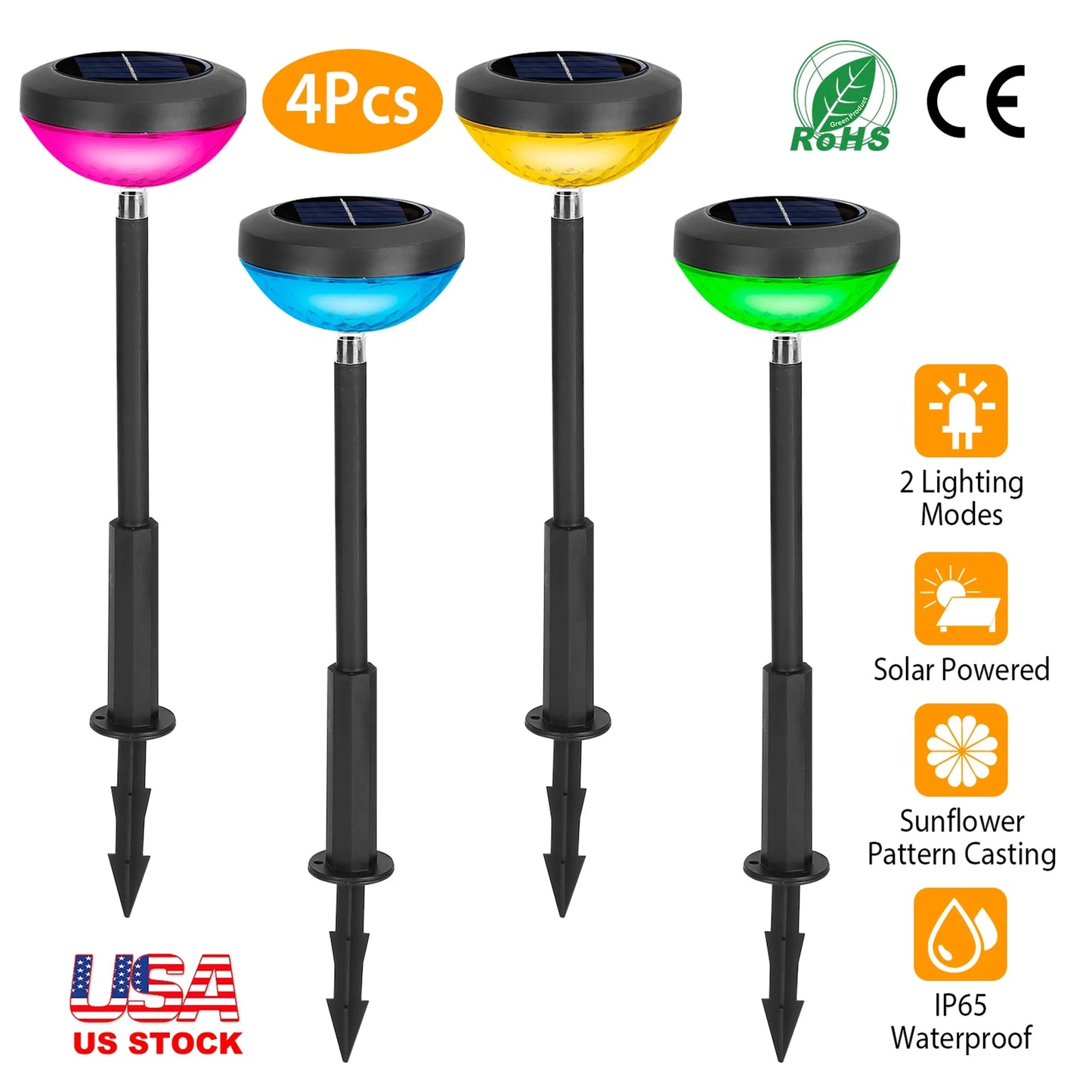 4Packs Solar Pathway Light