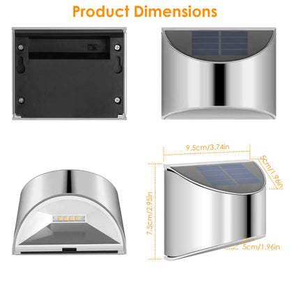 4Pcs Solar Powered Deck Lights