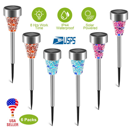 6Packs Solar Garden Lights
