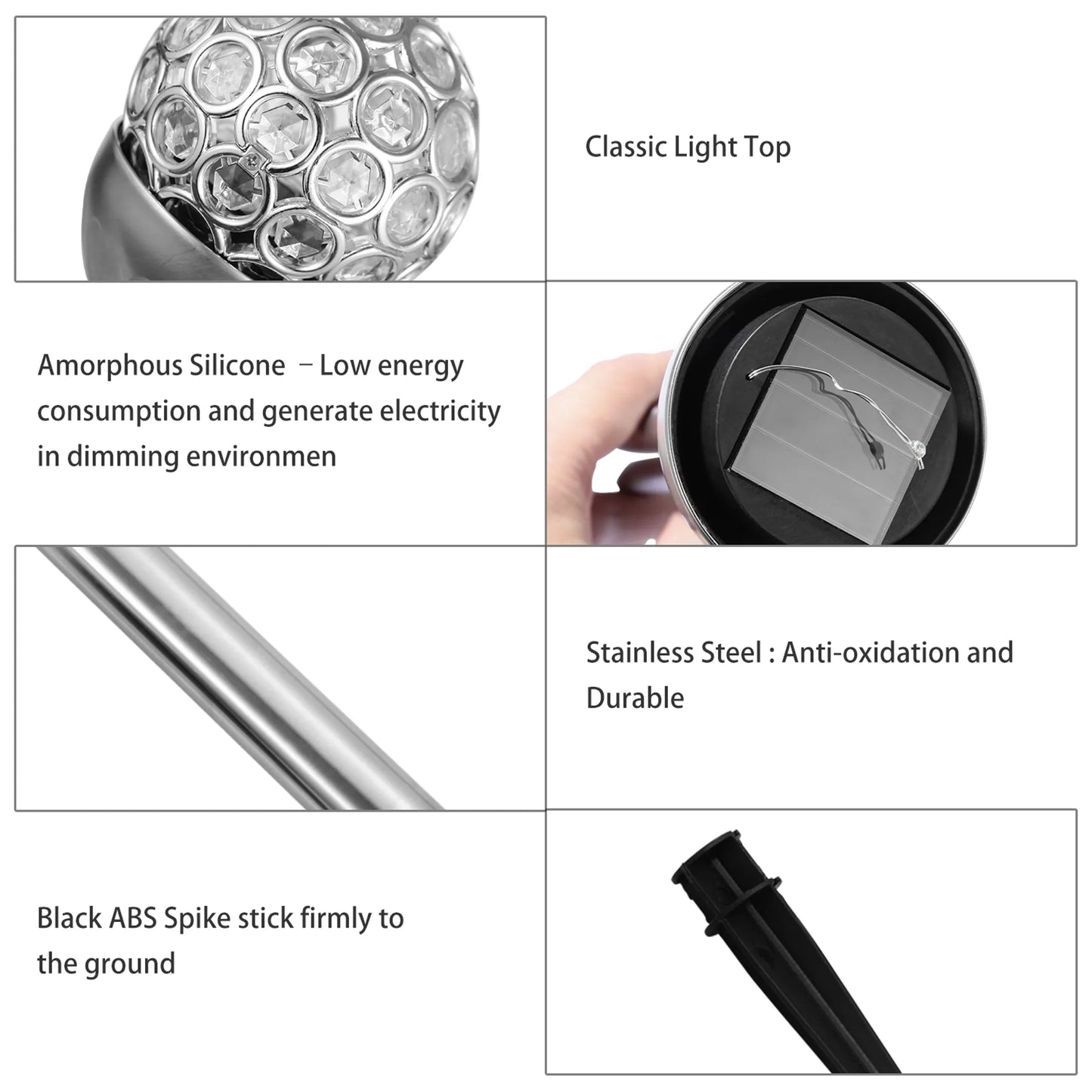 Solarek 3 Pcs Outdoor Solar Lights