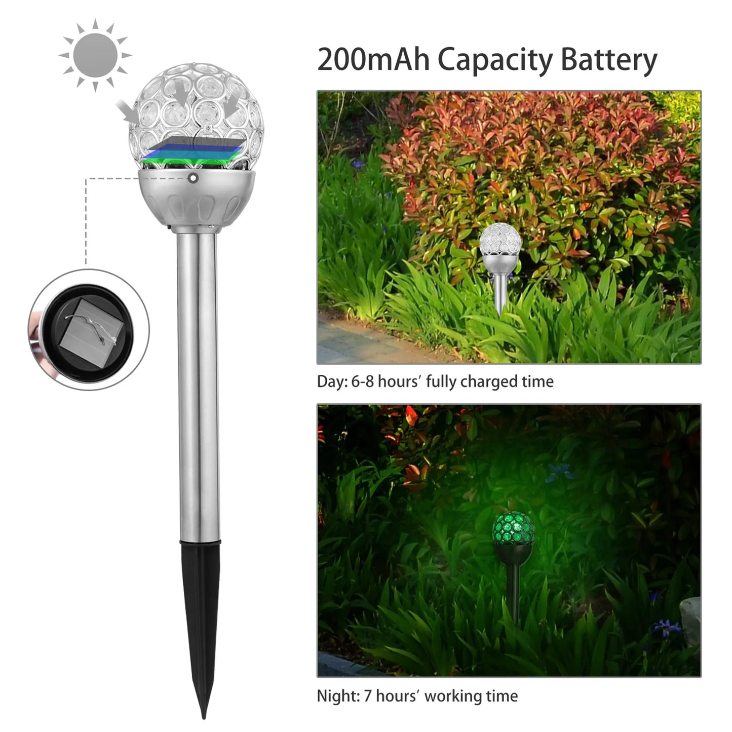 Solarek 3 Pcs Outdoor Solar Lights