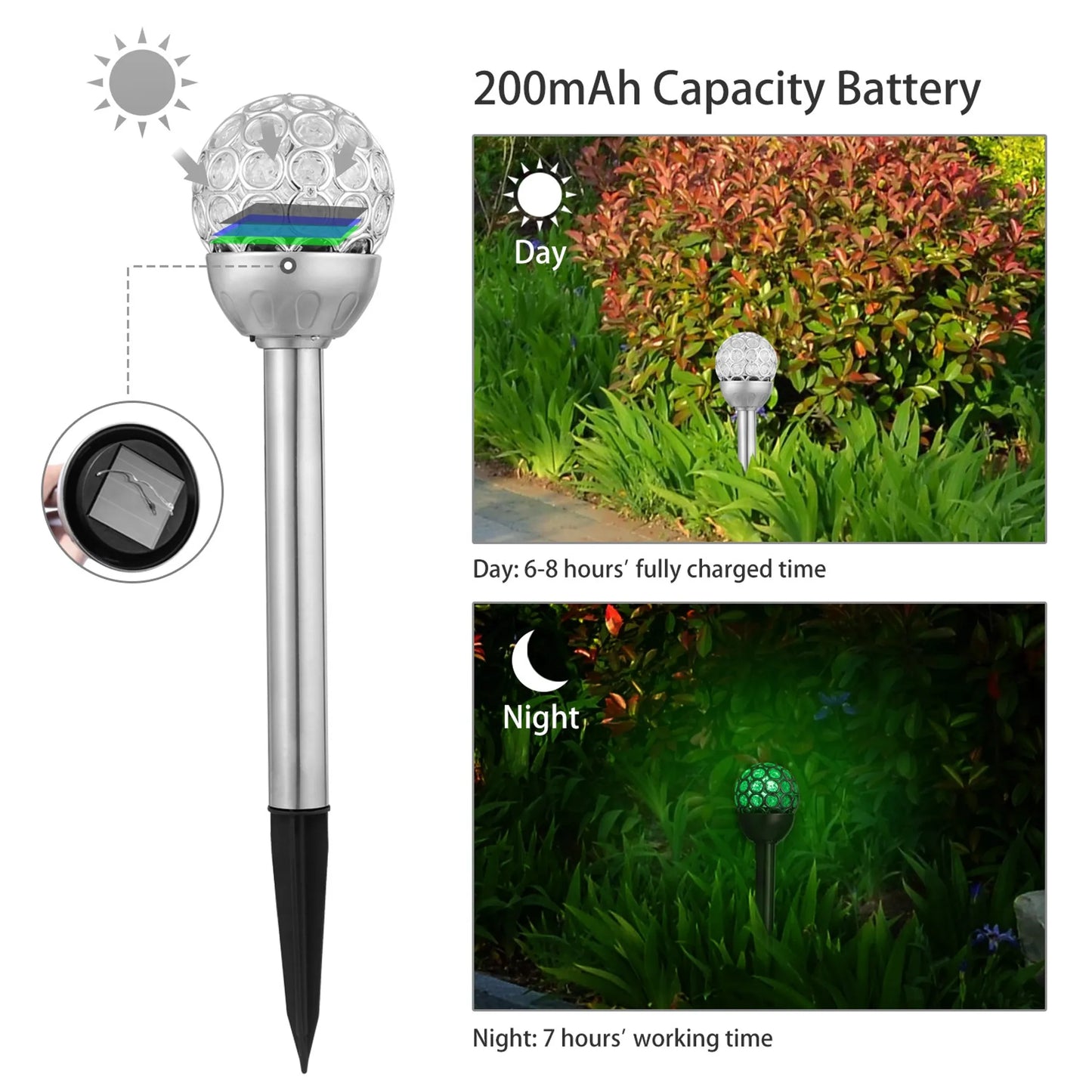 Solarek 3 Pcs Outdoor Solar Lights